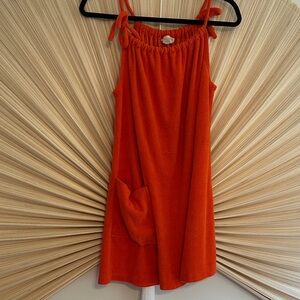 Vintage Orange terry cloth Dress
